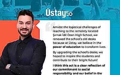 Ustay Renews Elementary School Desks at Şırnak İdil Özen High School as a New Year’s Gift to the Students!